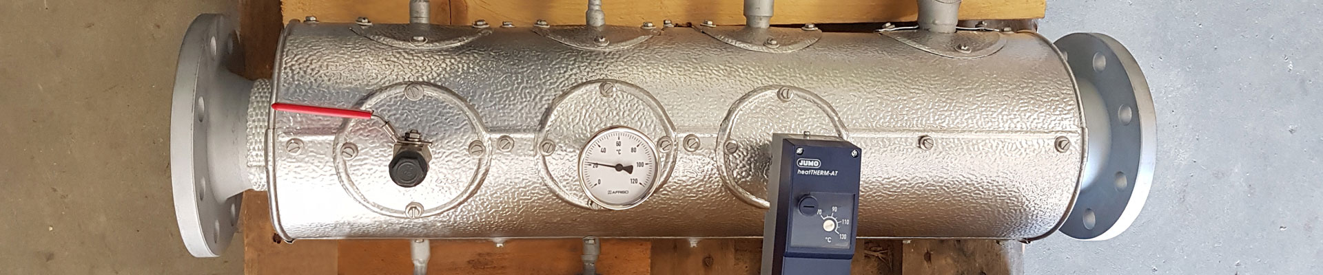 Detail of a hot water boiler